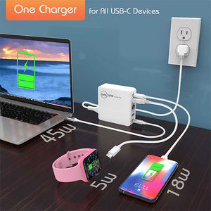 GaN PD3.0 PPS QC3.0 <span class=keywords><strong>SCP</strong></span> Cargador de pared de la cubierta de vapor del muelle del ordenador portátil de escritorio de carga rápida Material ABS duradero 65W - Product Image 5