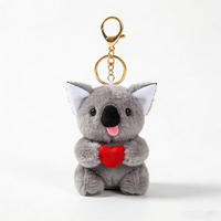 Porte-clés en peluche koala miniature personnalisé, animal en peluche, koala en peluche moelleux, jouet en peluche