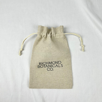 Sac de rangement en tissu écologique en gros OEM, sac d'emballage en jute naturel et lin, petit sac à cordon en jute
