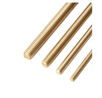 M14-M36 Length 25-500mm Metric Threaded Solid Brass Fully Threaded Rod Stud for Heavy Industry Left/Right Hand