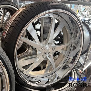 Jantes forgées RCSR Gold Rose Sliver à cinq branches, design 6x139.7, 22, 24, 26, 28, 30 pouces, jantes à déport profond, jantes Forgiatos - Product Image 3