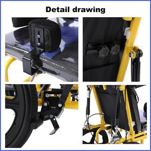 Fauteuil roulant manuel pliable pour infirmité cérébrale cp à bas prix pour enfants et adultes - Product Image 3