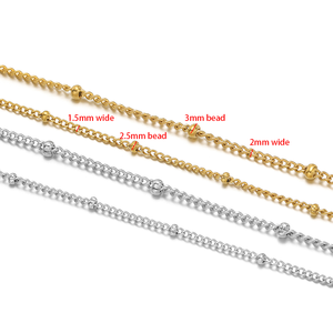 Cadena de Bolas de Acero Inoxidable, Cadena de Bolas Satélite, Cadenas de Bolas para <span class=keywords><strong>Hacer</strong></span> Joyería, Accesorios para <span class=keywords><strong>Hacer</strong></span> Collares y <span class=keywords><strong>Pulseras</strong></span> - Product Image 6
