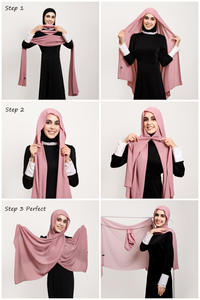 Hijab instantáneo mejorado Sharut, venta al por mayor, hijab musulmán para mujer con pasador magnético, bufanda Hijab de gasa Premium fluida 3 en 1 - Product Image 6