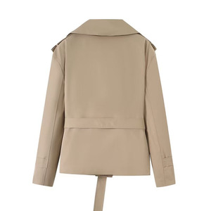ZATRHMBM Abbigliamento Donna Primavera/Autunno 2026 Nuovo Cappotto Elegante Versatile con Cintura e Doppio Petto Giacca Casual Retrò da Donna - Product Image 3