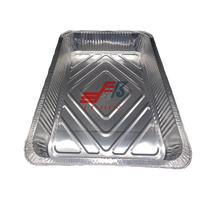 Emballage alimentaire plats jetables en feuille d'étain poêle à griller restauration plateau de récipient en Aluminium avec couvercle en plastique