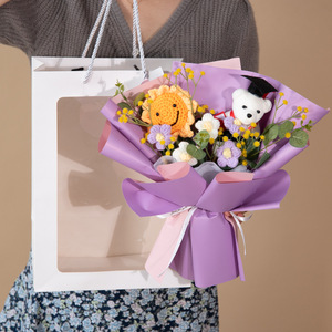 Il <span class=keywords><strong>girasole</strong></span> In un colpo solo In maglia di laurea orso bambola di <span class=keywords><strong>girasole</strong></span> Bouquet di fiori di laurea stagione Bouquet - Product Image 4