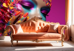 Güzel Kadın Elleri Zarif Oje Manikür Büyük Su Geçirmez Duvar Resmi Yatak Odası Oturma Odası Güzellik Salonu için - Product Image 3