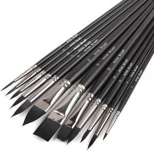 Ensemble de <span class=keywords><strong>pinceaux</strong></span> à manche noir <span class=keywords><strong>pour</strong></span> pinceau aquarelle d'artiste de <span class=keywords><strong>peinture</strong></span> <span class=keywords><strong>acrylique</strong></span>, petit artisanat, <span class=keywords><strong>pinceaux</strong></span> de <span class=keywords><strong>peinture</strong></span> <span class=keywords><strong>pour</strong></span> visage - Product Image 1