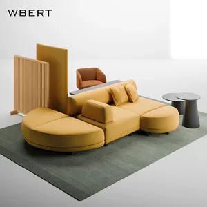 WBERT Custom moderno e minimalista divano morbido Area negoziazione centri commerciali sale espositive angolo Hotel combinazione libera tempo libero