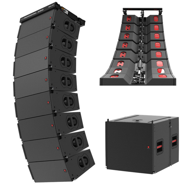 T.I Pro Audio Max6 Professional Commercial Performance 6.5-inch Line Array Speakers Church Sound System 70Hz-20kHz Frequency