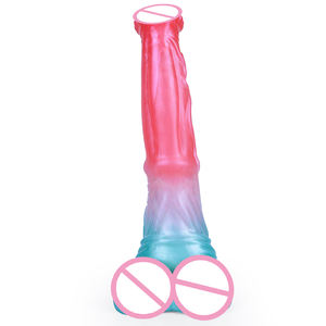 Fabrika fiyat hayvan kadın vajina mastürbasyon yapay penis silikon büyük enayi fantezi yetişkin seks oyuncakları ile anal plug at yapay penis - Product Image 2
