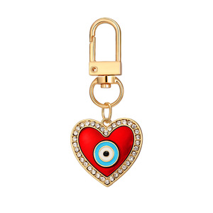 yeguang Ensemble de <span class=keywords><strong>12</strong></span> porte-clés en forme de cœur avec motif œil de démon, pendentif géométrique ajouré en alliage - Product Image 5
