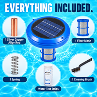 Ioniseur solaire pour piscine, directement de l'usine, avec tige minérale en argent et cuivre pour le contrôle des algues dans les piscines résidentielles, hôtelières et de villas