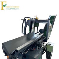 Divisor DE CORTADOR de procesador de leña de arranque eléctrico de 15T con máquina de madera de alimentación de mesa y motor de componente de núcleo transportador