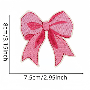 Roze Kerst Geborduurde Patches Voor Kleding Stickers Cartoon Applique Ijzer Op Patches Op Kleding Diy Custom Groothandel Patch - Product Image 3