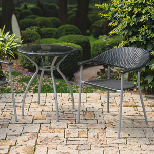 Leisure Contemporary Comfortable Foldable Metal Rattan Single Chair for Outdoor Dining Villa & Park Use - Product Image 4