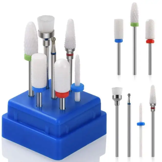 Professional Manicure Pedicure Burr File Electric Ceramic Nail Drill Bits Set For Drill Machine