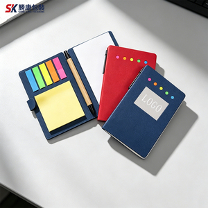 Custom Logo Printed <b>Memo</b> <b>Pad</b> Book with Pen and Sticky Notes Colorful Design for Office Use - Product Image 1