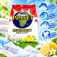 Poudre détergente au citron 125g OEM ODM personnalisée en sachet, à dissolution rapide pour lavage à la main et en machine, usage domestique quotidien