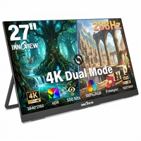 Moniteur portable 4K UHD 27 pouces 120Hz, écran de jeu double mode IPS HDR 500 Nits, support VESA pour PC, MacBook, PS5, téléphone