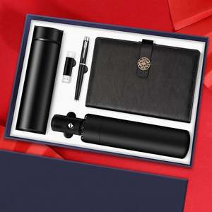 Cadeau promotionnel Affichage de la température, bouteille d'eau isolée sous vide Clé USB pour ordinateur portable et ensemble de stylos Logo personnalisé/ - Product Image 3