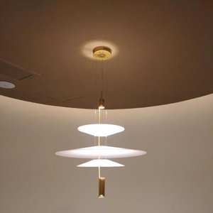 D14.2in italiano Creative UFO lampadario nordico moderno corridoio LED faretto ristorante Coffee Shop decorazione luce pendente - Product Image 4