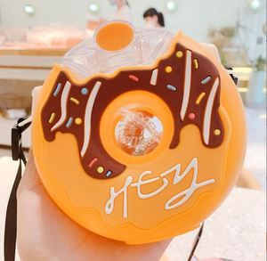 Wholesale High Quality Plastic Sports <b>Drink</b> <b>Straw</b> Donut Shape Cute Cartoon Portable Kettle Water <b>Bottle</b> - Product Image 6
