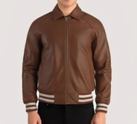 Veste d'hiver universitaire personnalisée en gros, de haute qualité, respirante, style baseball, avec logo frontal pour hommes