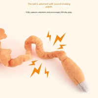 Jouet en peluche pour chat, lapin brodé, poussin, renard, jouet grinçant pour chaton, pour taquiner et sauter sur les objets