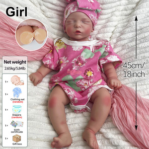Muñecas Reborn realistas <span class=keywords><strong>de</strong></span> 18 "<span class=keywords><strong>de</strong></span> calidad <span class=keywords><strong>de</strong></span> museo, muñecas <span class=keywords><strong>de</strong></span> <span class=keywords><strong>silicona</strong></span> suave para recién nacidos, niña realista, bebé, Dropshipping Reborn <span class=keywords><strong>de</strong></span> China - Product Image 5