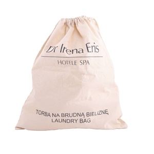 Sac à linge d'hôtel en toile de coton imprimé, grand format, avec cordon de serrage, directement de l'usine - Product Image 1