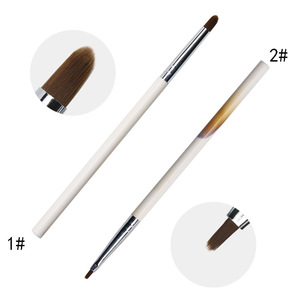 Pinceau stylo en nylon pour nail art UV, petit, rond, plat, biseauté, avec manche acrylique, pour la peinture au gel et la décoration des ongles, outil de manucure professionnel - Product Image 4