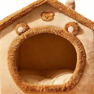 Yangyangpet - Casa de Campaña Plegable Premium para Mascotas, Cueva Interior de Felpa Cómoda para Perros de Razas Pequeñas - Product Image 5
