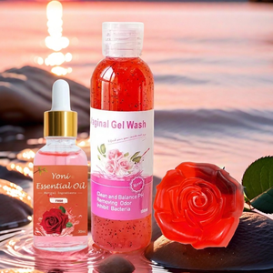 Producto Yoni para la Zona del Bikini Jabón Íntimo Femenino en <span class=keywords><strong>Gel</strong></span> y Barra Aceite Detox Vaginal Fragancia Fresa Rosa Durazno Lavanda - Product Image 3