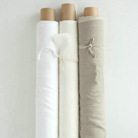 Tissu en lin Dupion uni 100% pur lin, écologique, résistant à l'abrasion, tissé pour la literie, les serviettes, les nappes décoratives