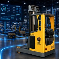 Chariot élévateur électrique avec batterie au lithium, type autoporté, pneus en polyuréthane, centre de charge 600 mm, modèle CQD15