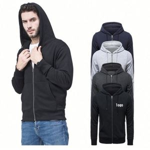 Sweat à capuche zippé pour homme de haute qualité, imprimé graphique, logo personnalisé, sweat à capuche imprimé à l'écran pour homme - Product Image 1