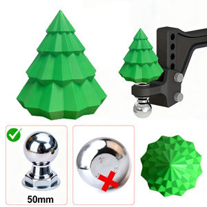Christmas <b>Tree</b> Car Trailer Cover Coupling Decoration 3D Printed Weather Resistant Pine <b>Tree</b> Design - Product Image 5