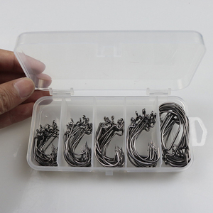 Hameçon de pêche à décalage latéral 50/100 pièces 2 #   1 #   1/0 #   2/0 #   3/0 #   Hameçons de pêche à la <span class=keywords><strong>carpe</strong></span>, accessoires, hameçons de pêche avec boîte, eau douce - Product Image 6