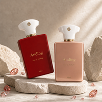 Flacon de parfum rectangulaire en verre de luxe vide de 100 ml avec bouchon magnétique personnalisé Anding