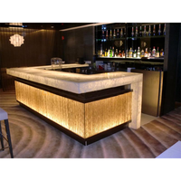 Comptoir de bar de boîte de nuit Shinestone personnalisé LED rougeoyante barre mobile avec lumière LED comptoir de bar extérieur pour la fête