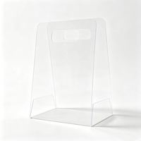 Boîte de transport transparente en PET acrylique en gros, personnalisable avec logo, pour cadeaux de transfert de bien immobilier, conteneur cadeau pour entreprise de construction