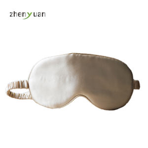 Masque pour les yeux en soie satin de sommeil de marque privée avec logo personnalisé masque pour les yeux de voyage en soie naturelle réglable - Product Image 3