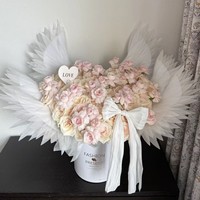 Ailes d'ange électriques à ouverture automatique, alimentées par piles, pour accessoires de cosplay, décoration de bouquets de plumes, matériel de bricolage en plastique