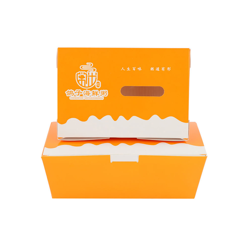 Biodegradable Take Away Food Boxes French Fries Fried Chicken Nuggets Carton Paper Food Packaging Hamburger Box