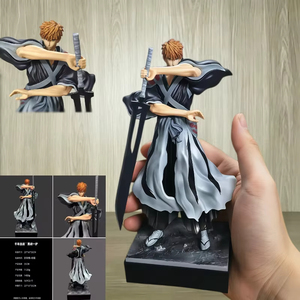 <span class=keywords><strong>Figurine</strong></span> Manga 35CM Bleach Kurosaki Ichigo, Statue PVC, Figura de Combat à Double Épée, Guerre des Mille Ans, Jouet Anime, Cadeau - Product Image 4