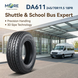 Pneu de bus moyen AIRLAND DA611 245/70R19.5 18PR neuf, à crampons 3D, RFID, flanc renforcé anti-écaillage, radial, tubeless, garantie 3 ans - Product Image 2