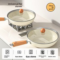 Poêle à frire en céramique antiadhésive, poêle de cuisine pour œufs, crêpes, steaks, compatible avec les cuisinières à induction et à gaz
