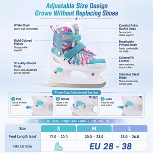 <span class=keywords><strong>Pattini</strong></span> <span class=keywords><strong>da</strong></span> <span class=keywords><strong>Ghiaccio</strong></span> Professionali Unisex Personalizzabili, Scarpe per Sport sul <span class=keywords><strong>Ghiaccio</strong></span>, Taglie Regolabili per Bambini e Adulti, Ideali per Eventi Natalizi - Product Image 3